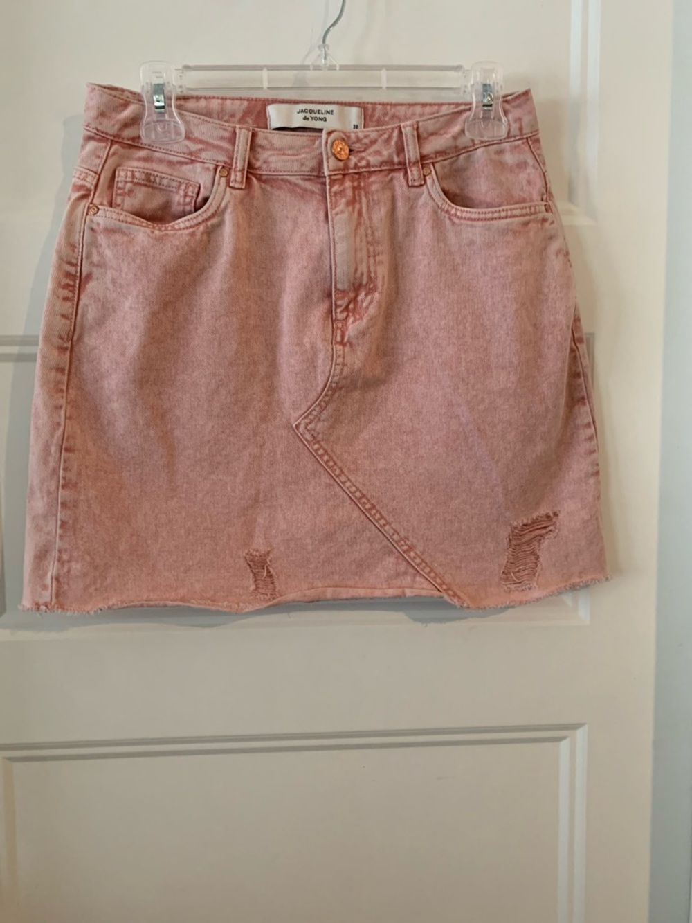 JACQUELINE DE YONG , Jean skirt Pink Denim Mini Skirt M